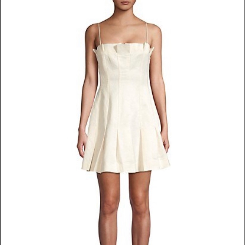 AMUR Joy Linen-Blend Slip Dress